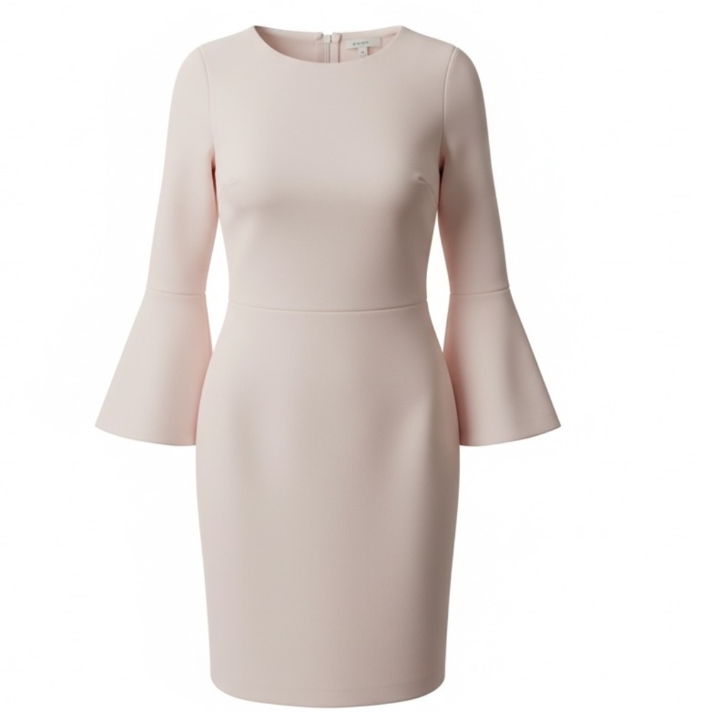 Club Monaco Soft Cream Long Sleeve Dress